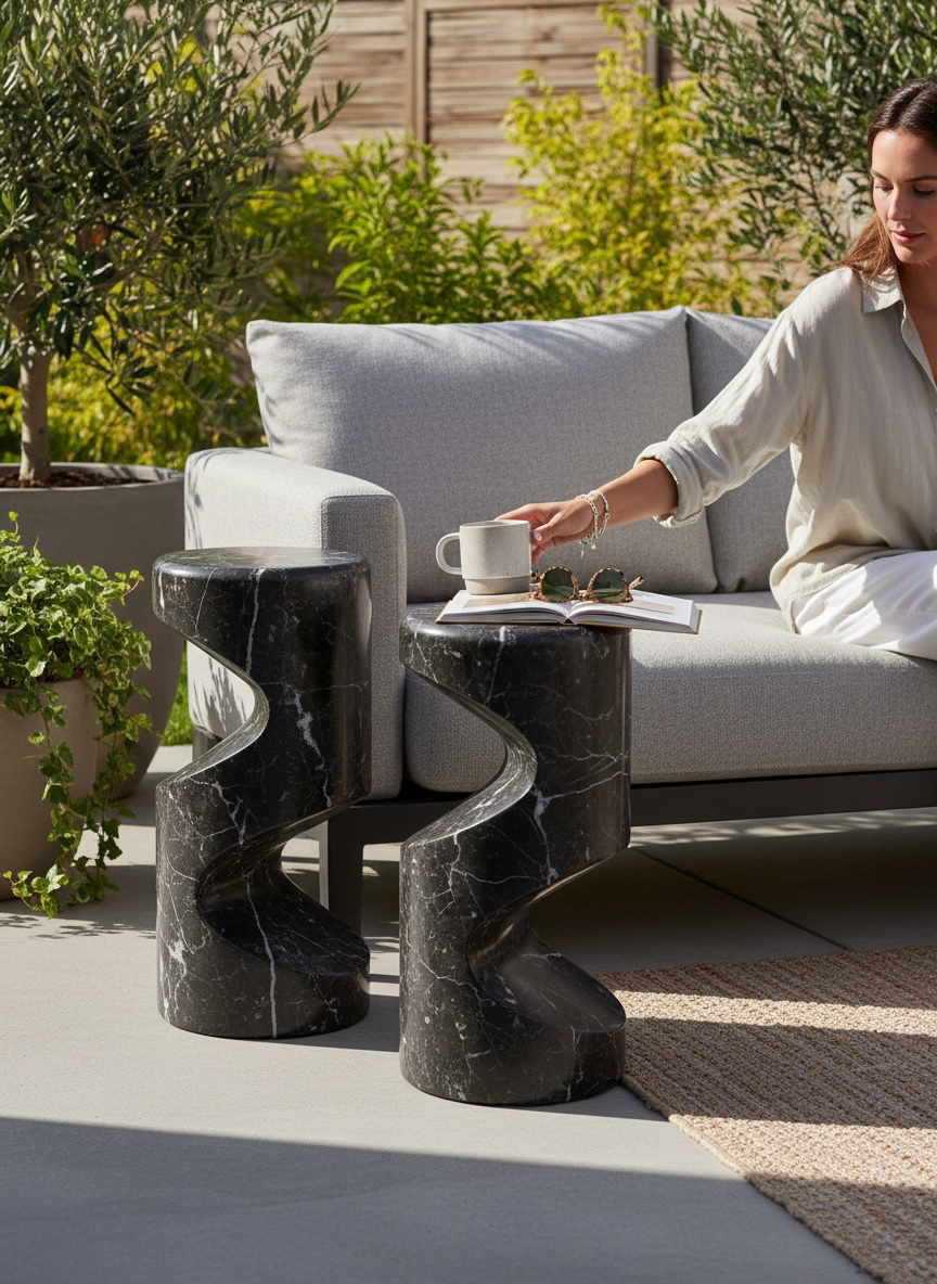 Tall Twist Side Table