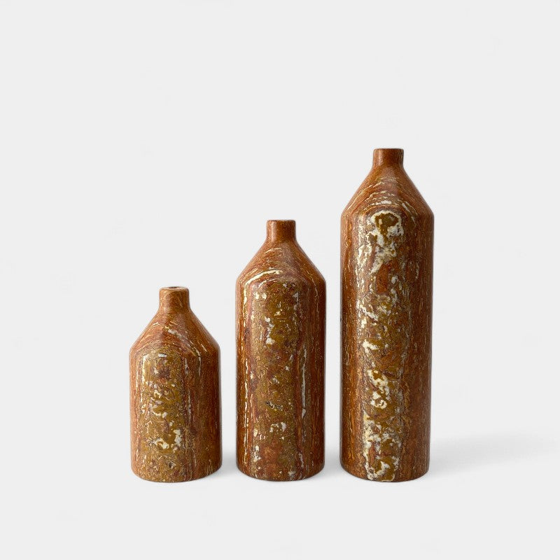 Short Neck Marble Vase Tall
