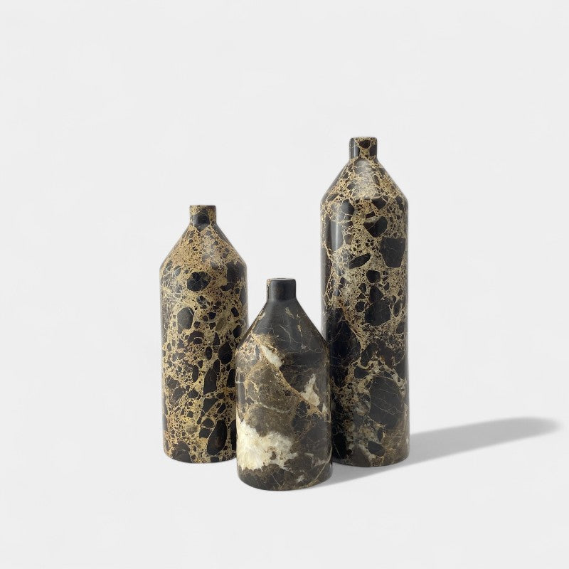 Short Neck Marble Vase Tall