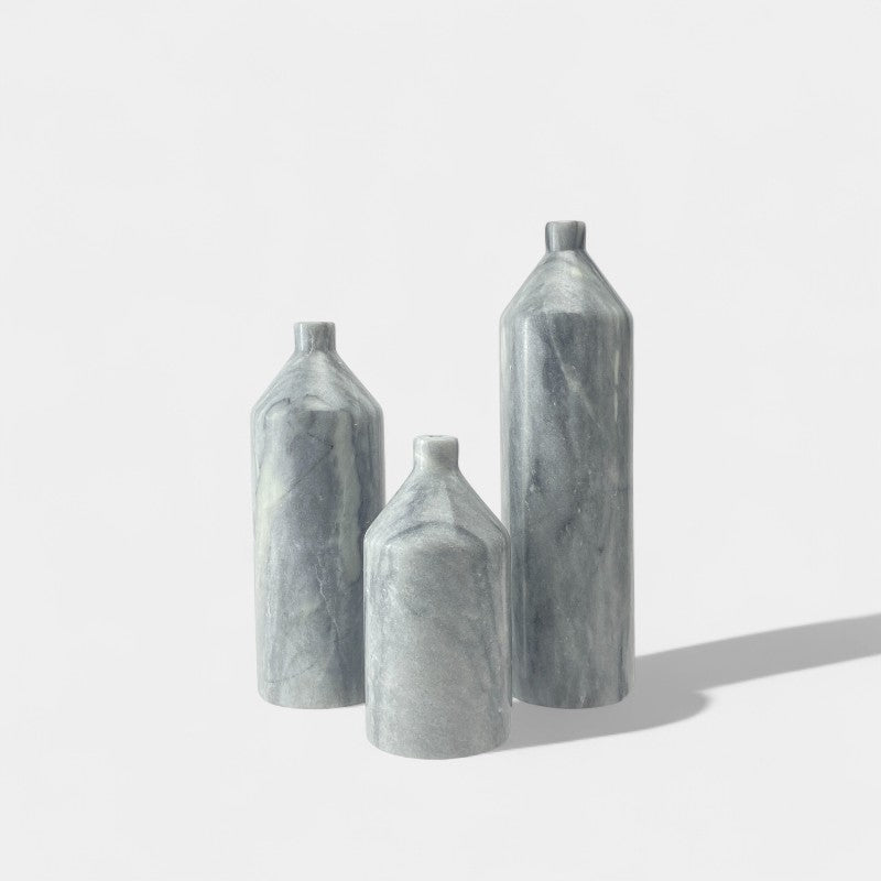 Short Neck Marble Vase Tall